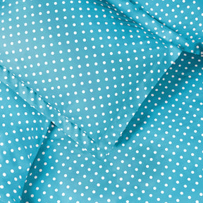 Superior Cotton Blend Polka Dot Luxury Plush Duvet Cover Set - Aqua
