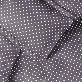 Superior Cotton Blend Polka Dot Luxury Plush Duvet Cover Set - Grey