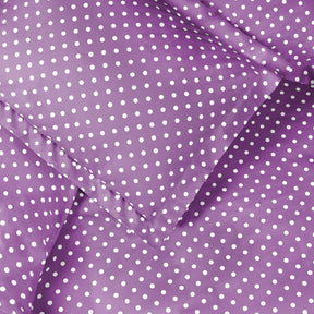 Superior Cotton Blend Polka Dot Luxury Plush Duvet Cover Set - Lilac