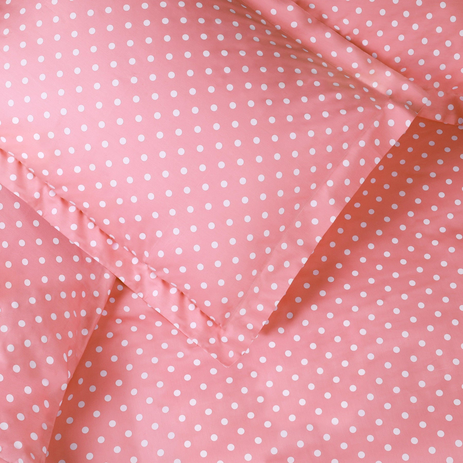 Superior Cotton Blend Polka Dot Luxury Plush Duvet Cover Set - Pink