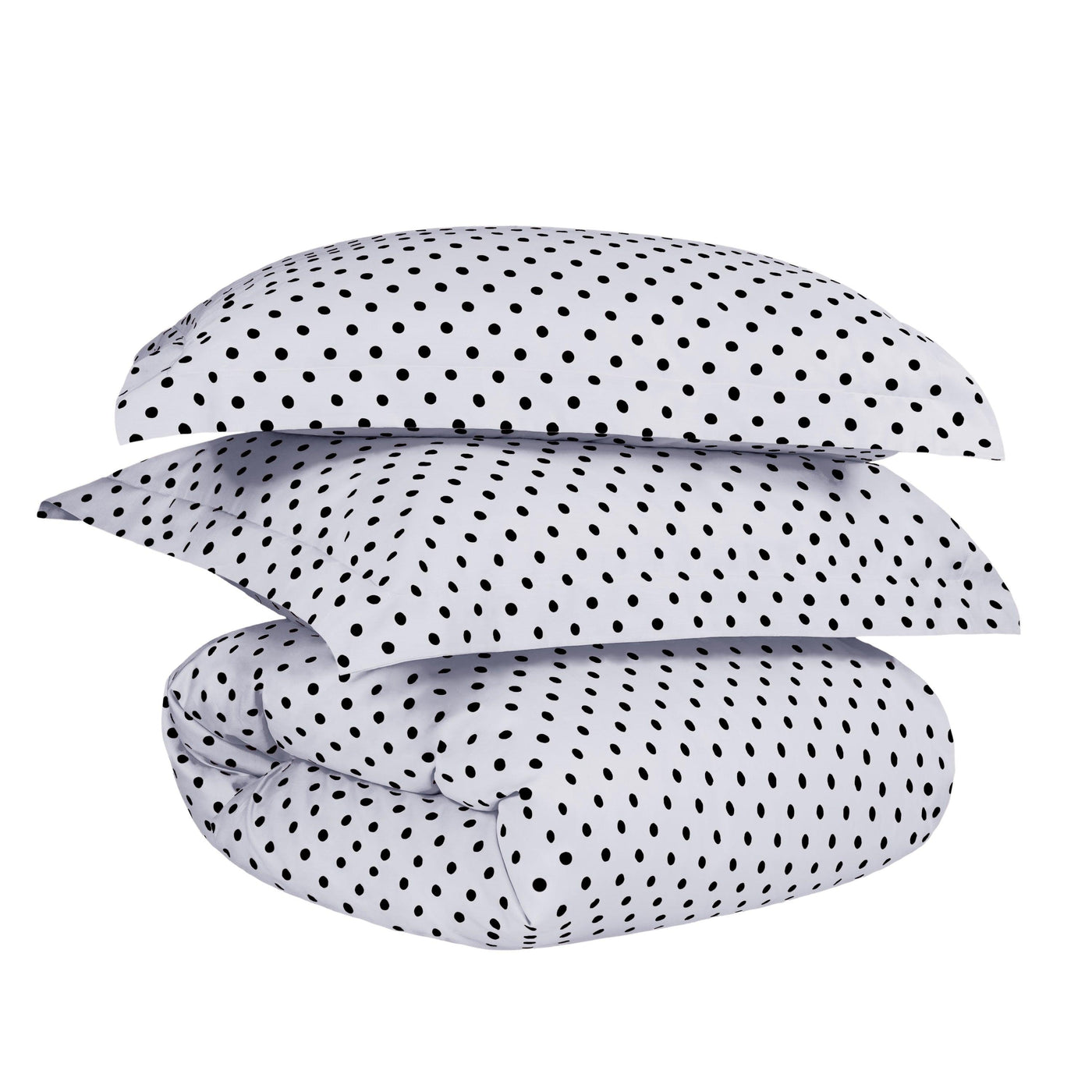 600 Thread Count Cotton Blend Polka Dot Luxury Plush Duvet Cover Set - Picture 41 of 43