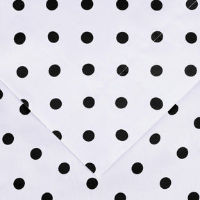 Superior Cotton Blend Polka Dot Luxury Plush Duvet Cover Set - White
