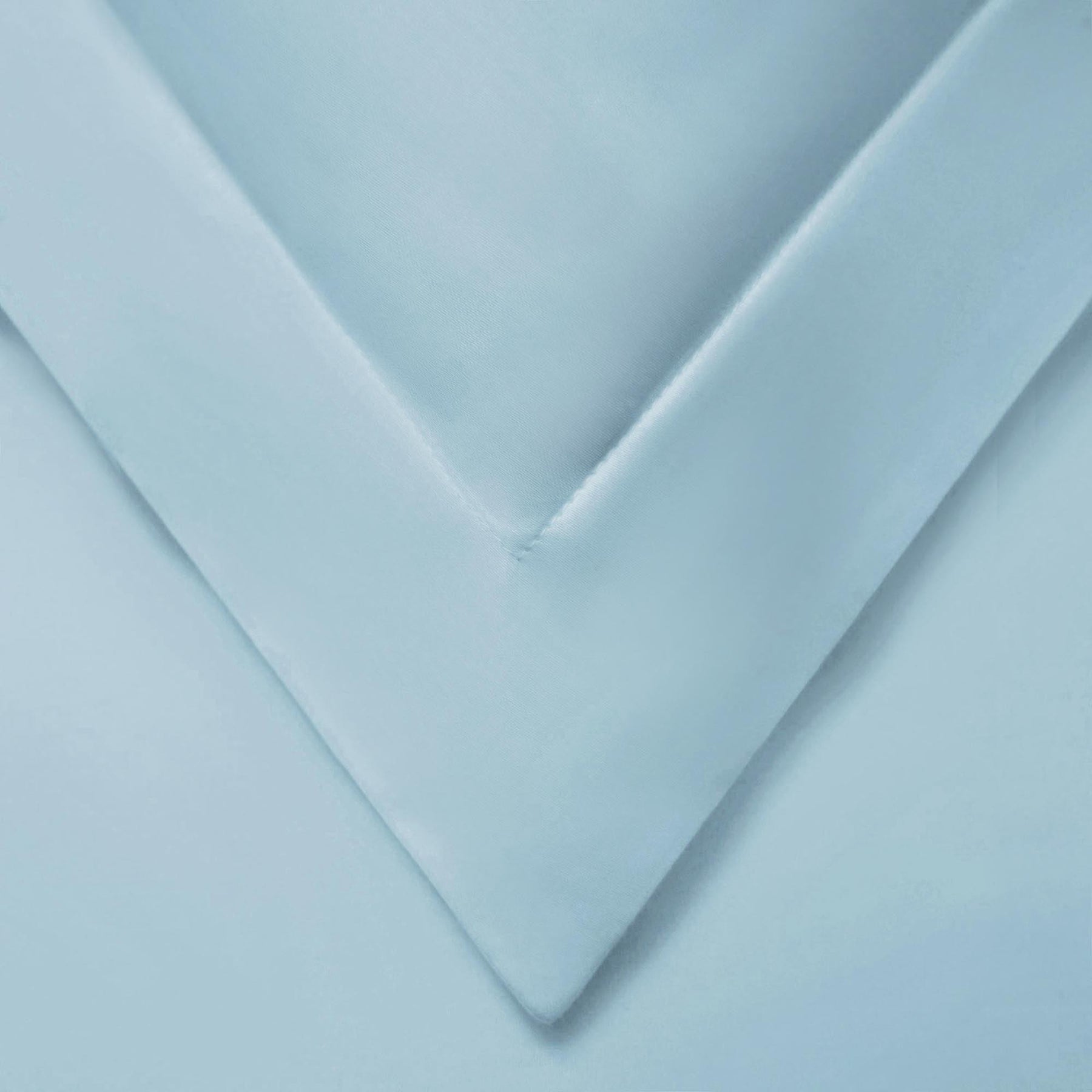  Superior Solid Cotton Blend Duvet Cover Set - Light Blue