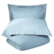 Superior Solid Cotton Blend Duvet Cover Set - Light Blue