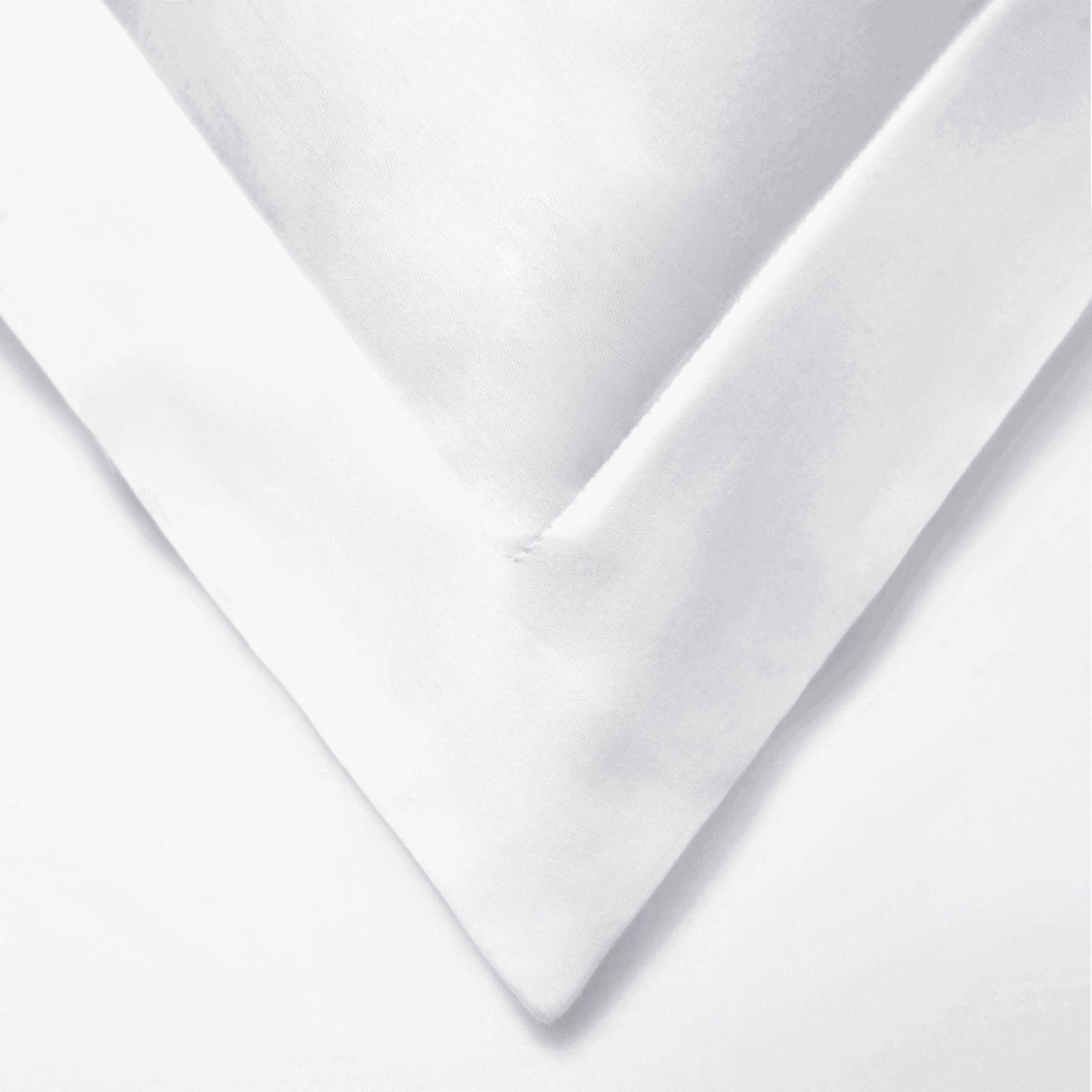  Superior Solid Cotton Blend Duvet Cover Set - White
