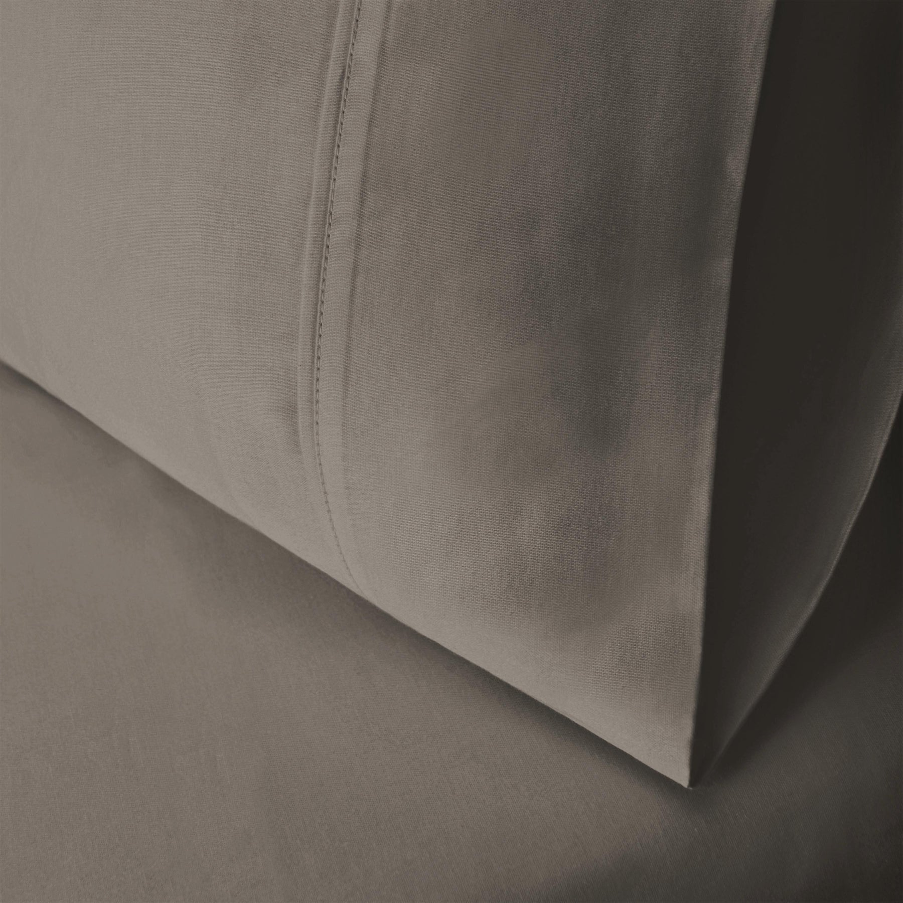  Superior Solid Cotton Blend Pillowcase Set - Grey
