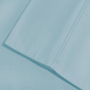  Superior Solid Cotton Blend Pillowcase Set - Light Blue