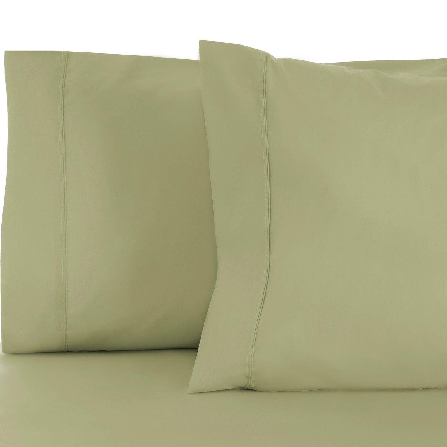 Superior Solid Cotton Blend Pillowcase Set - sage