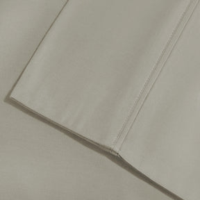  Superior Solid Cotton Blend Pillowcase Set - Stone