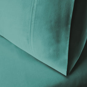  Superior Solid Cotton Blend Pillowcase Set - Teal