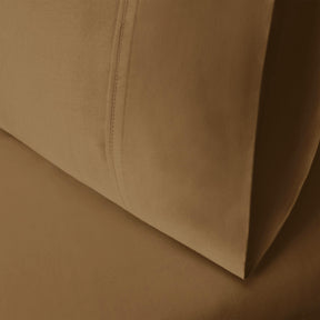  Superior Solid Cotton Blend Pillowcase Set - Taupe