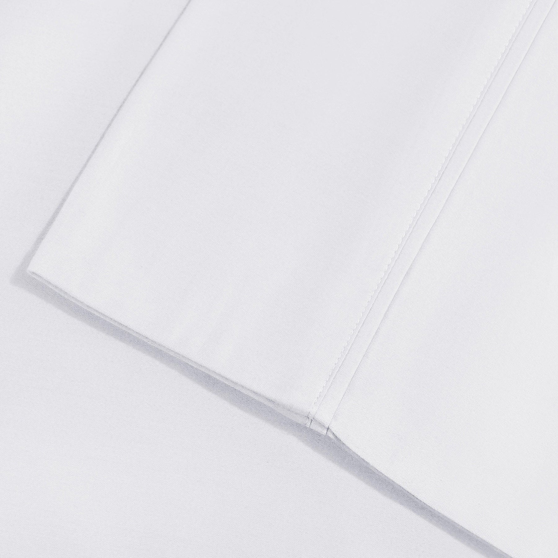  Superior Solid Cotton Blend Pillowcase Set - White