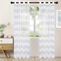 Dalisto Braided Rope Textured Grommet Sheer Curtain Set of 2 - Sheer Curtains by Superior Brand