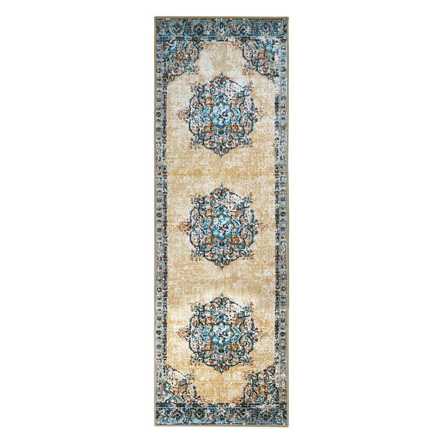 Decklan Floral Medallion Traditional Indoor Area Rug or Runner Rug - Rugs by Superior