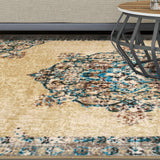 Decklan Floral Medallion Traditional Indoor Area Rug or Runner Rug - Rugs by Superior
