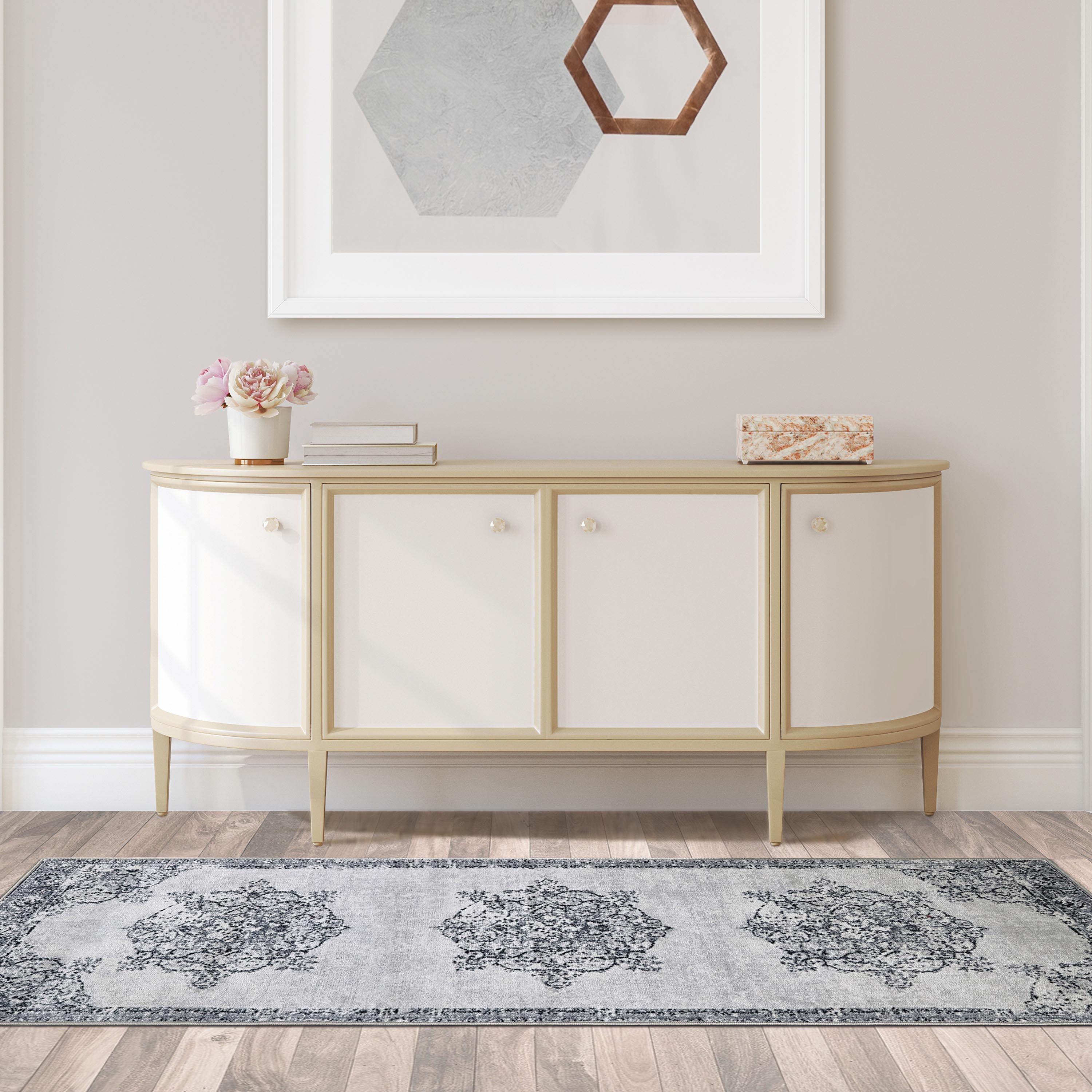 Decklan Floral Medallion Traditional Indoor Area Rug or Runner Rug - Rugs by Superior