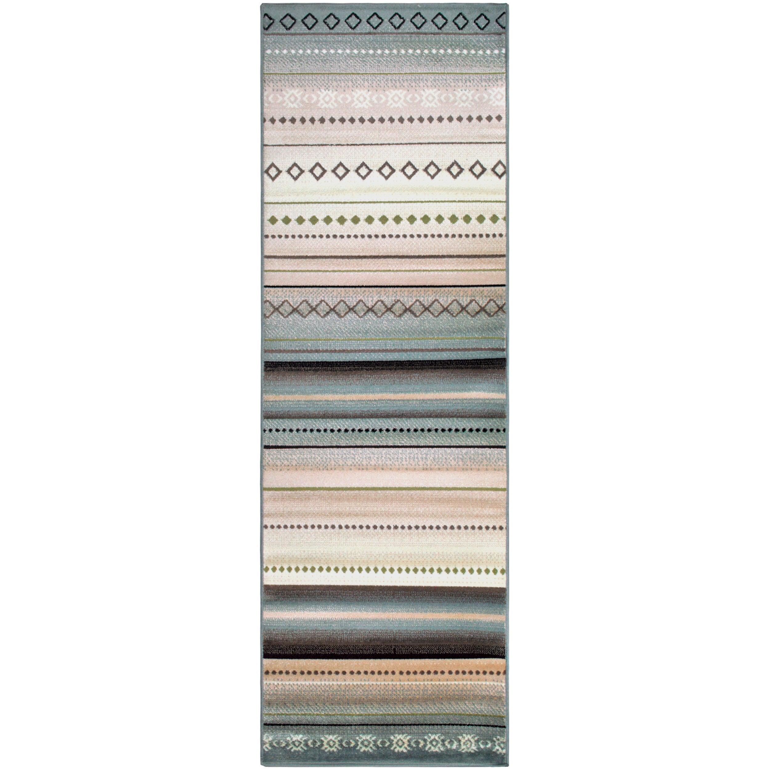 Delgado Tribal Geometric Striped Indoor Area Rugs Or Runner Rug - Rugs by Superior