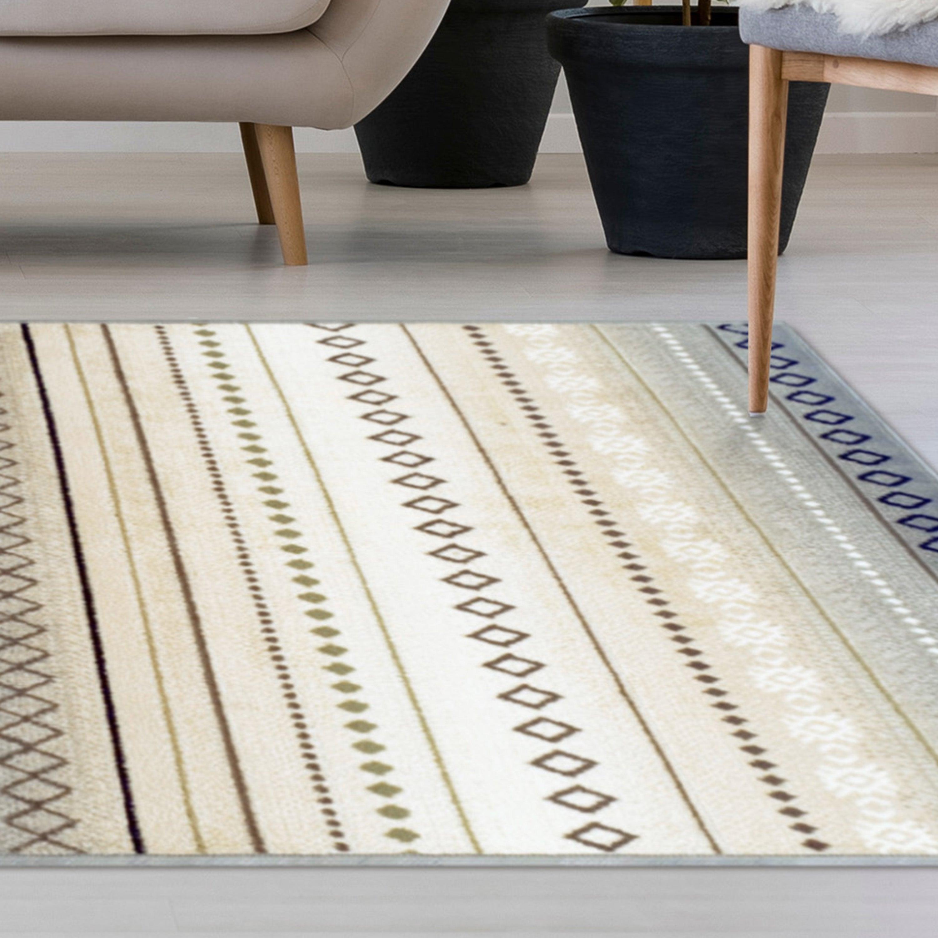 Delgado Tribal Geometric Striped Indoor Area Rugs Or Runner Rug - Rugs by Superior