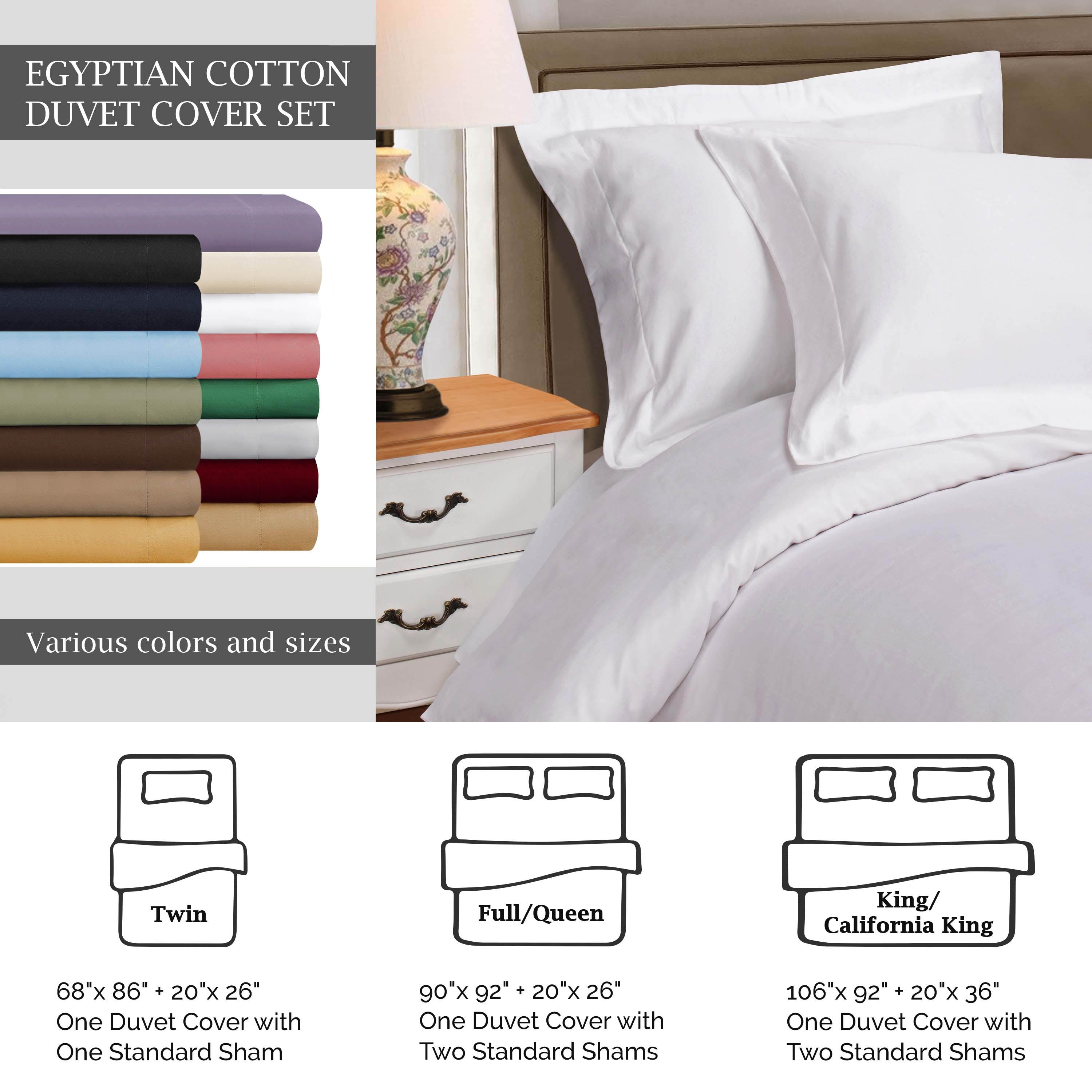 Egyptian Cotton 530 Thread Count Solid Luxury Duvet Cover Set - Egyptian Cotton Duvet Cover Set by Superior