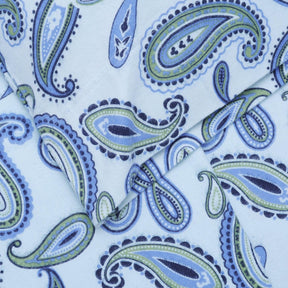 Luxury Flannel Vintage Paisley Pillowcase Set - Light Blue