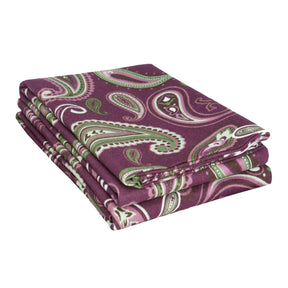 Luxury Flannel Vintage Paisley Pillowcase Set - Purple