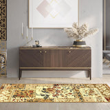 Flower Patchwork Floral Ornamental Rustic Indoor Area Rug - by Superior