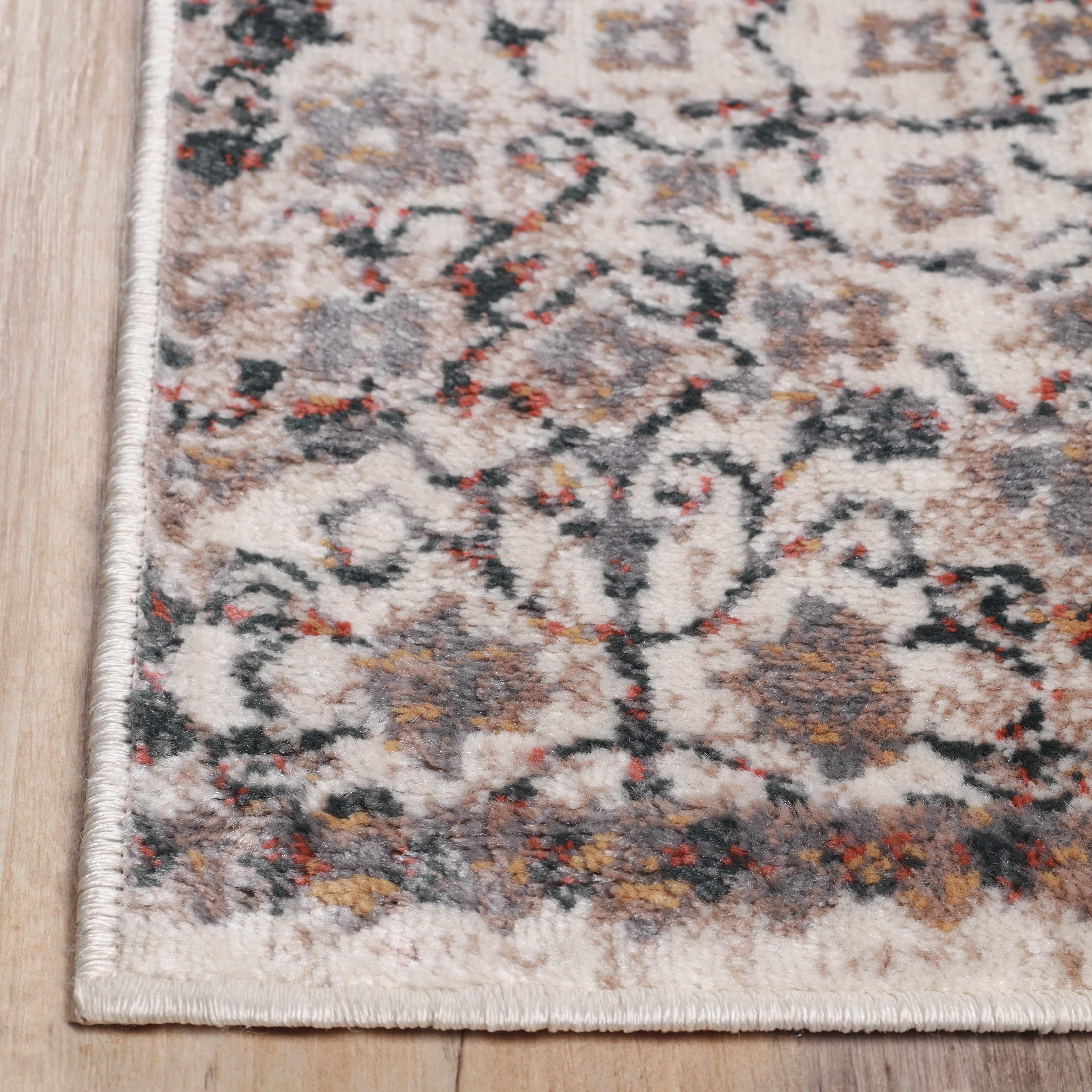 Galilee Vintage Bohemian Floral Mandala Indoor Area Rug Or Runner Rug - Rugs by Superior
