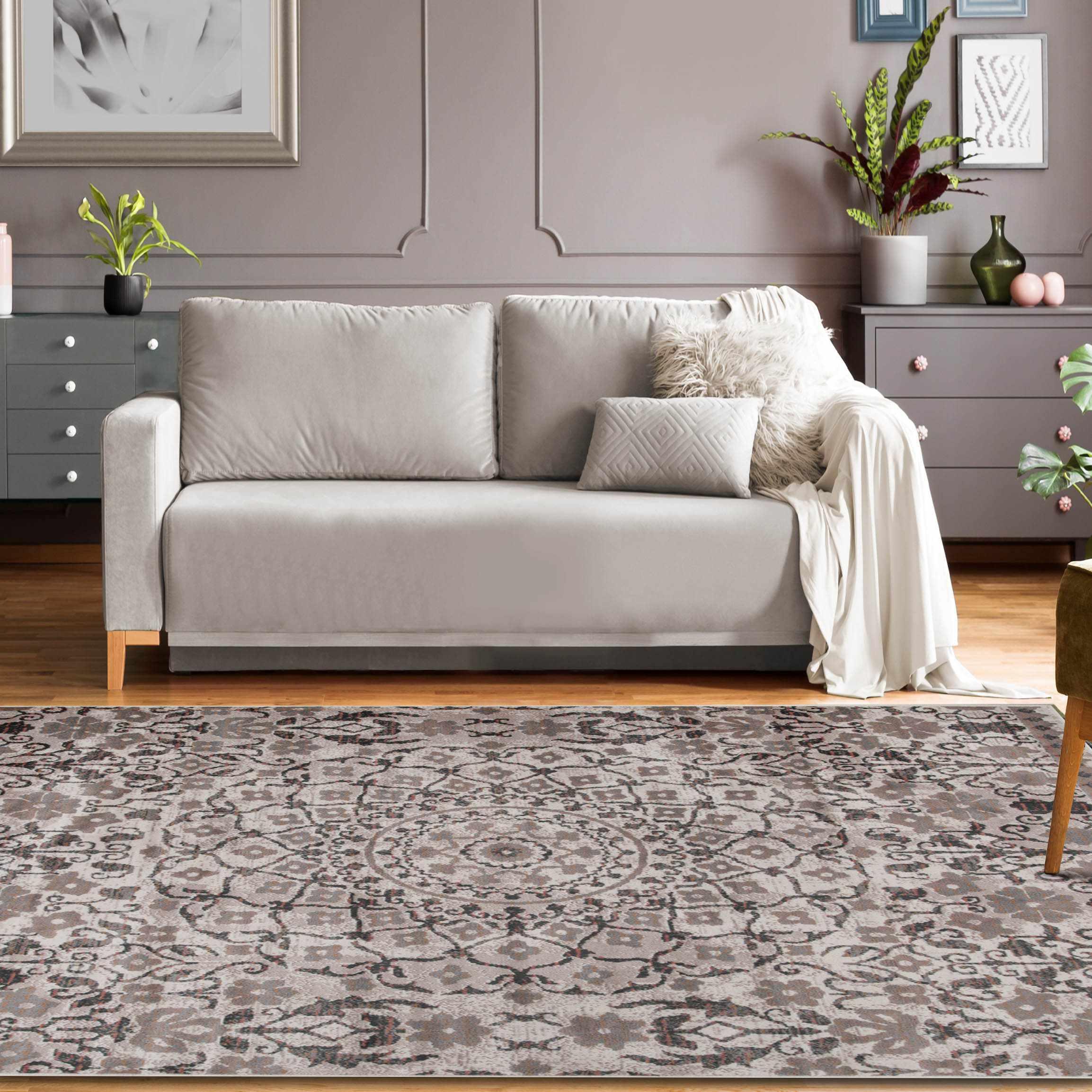Galilee Vintage Bohemian Floral Mandala Indoor Area Rug Or Runner Rug - Rugs by Superior