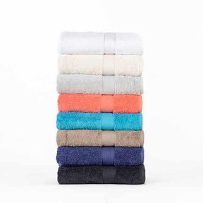  Modern Organic Solid 650 GSM 6- Pieces Towel Set - White
