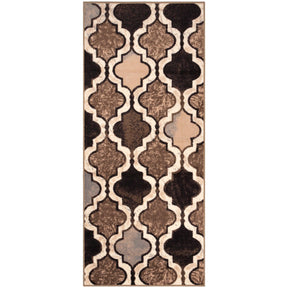 Superior Viking Contemporary Geometric Trellis Non-Slip Washable Area Rug  - Ivory