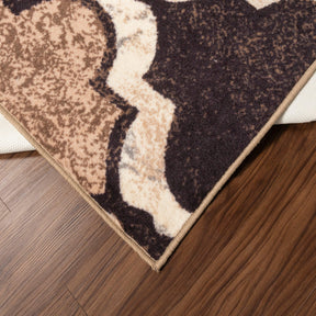 Superior Viking Contemporary Geometric Trellis Non-Slip Washable Area Rug  - Ivory