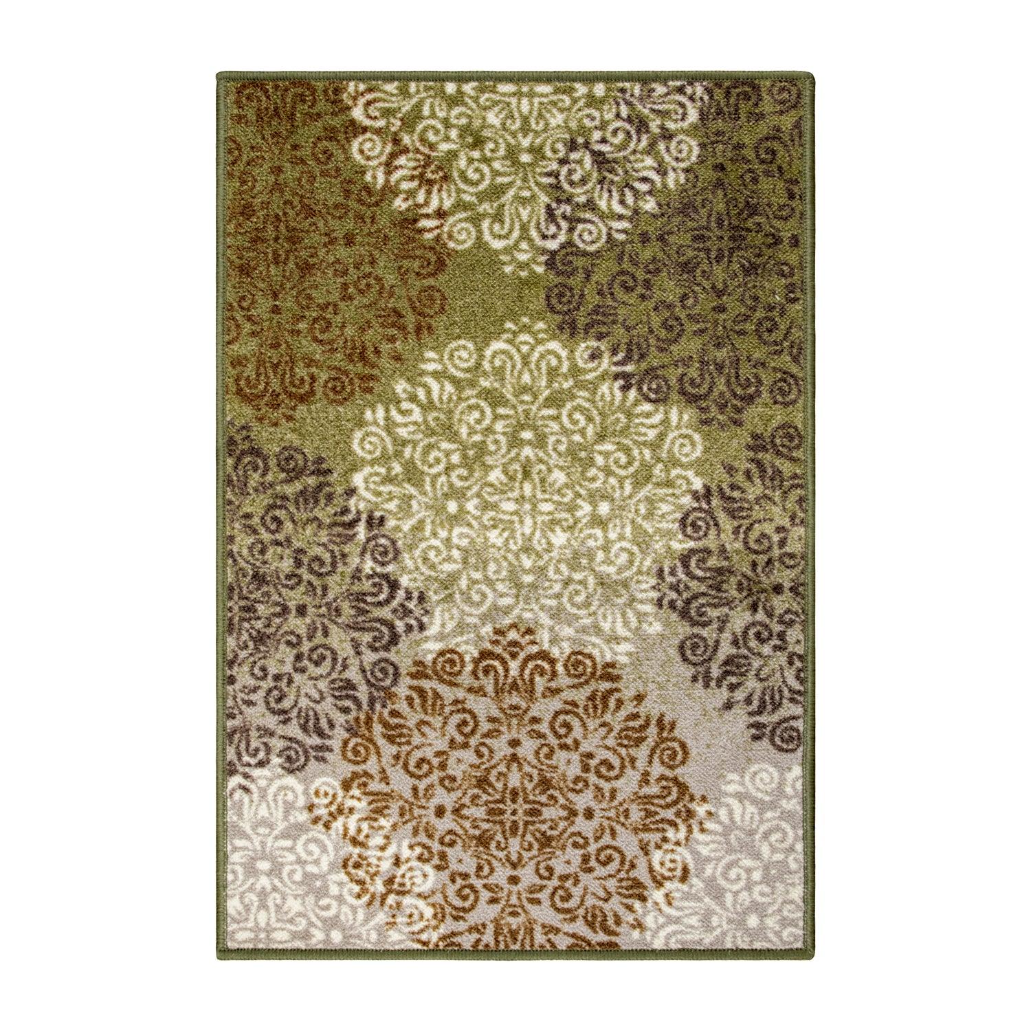 Hedena Traditional Non-Slip Medallion Floral Indoor Washable Area Rug - Rugs by Superior