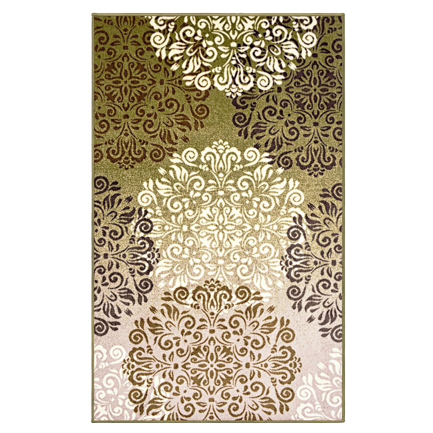Hedena Traditional Non-Slip Medallion Floral Indoor Washable Area Rug - Rugs by Superior
