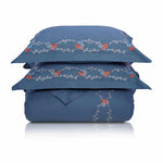 Helena Embroidered Floral Cotton Duvet Cover Set - by Superior