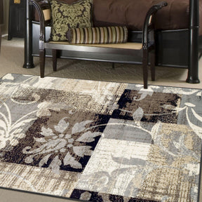 Pastiche Floral Patchwork Non-Slip Indoor Washable Area Rug-Rugs by Superior-Home City Inc