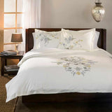 Hyacinth Embroidered Floral Cotton Duvet Cover Set - Duvet Cover Set by Superior