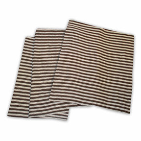 Superior Striped All Season Long-Staple Combed Cotton Woven Blanket - Ivory/Chocolate