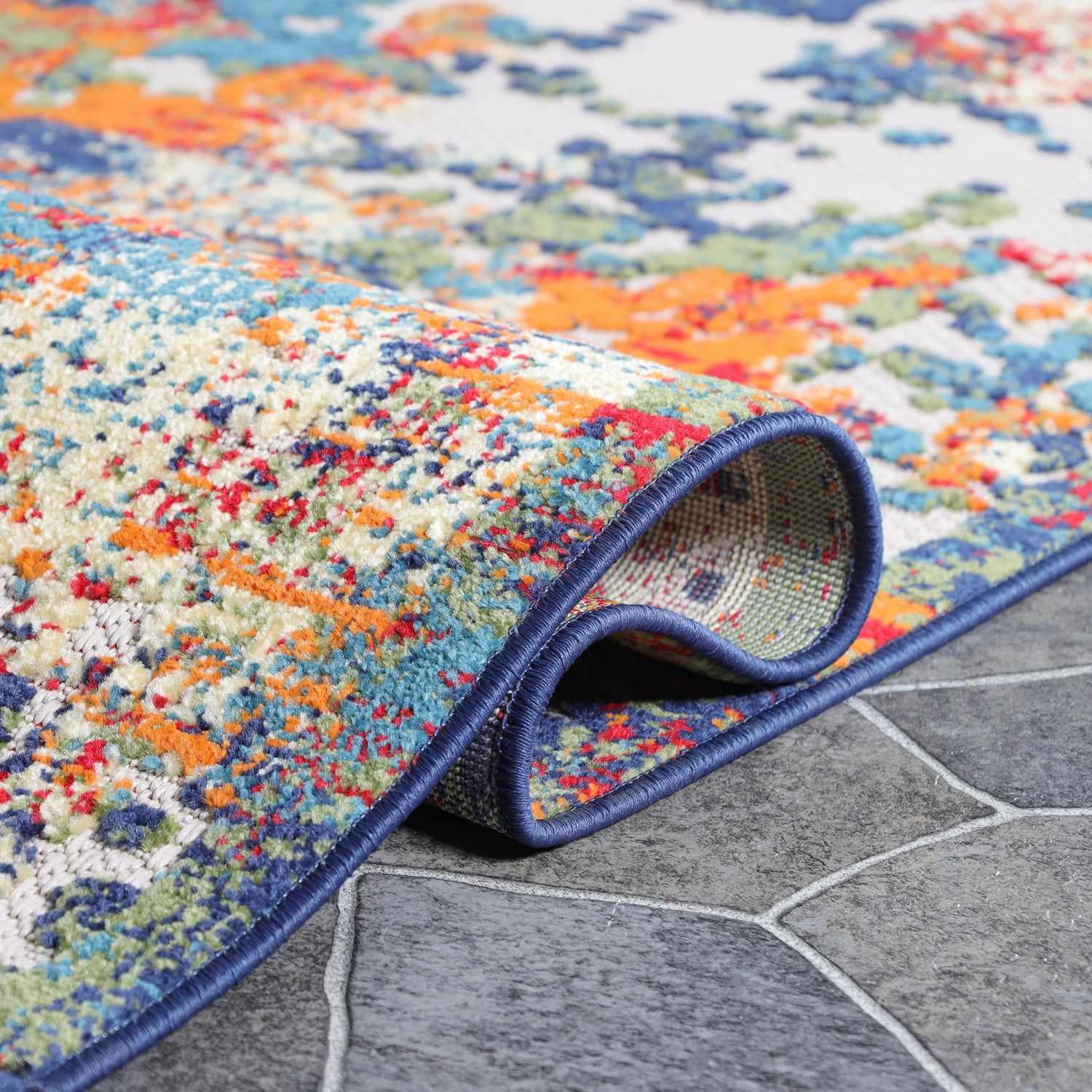 Kalina Abstract Splatter Area Rug Modern Indoor Outdoor Rug - Rugs by Superior