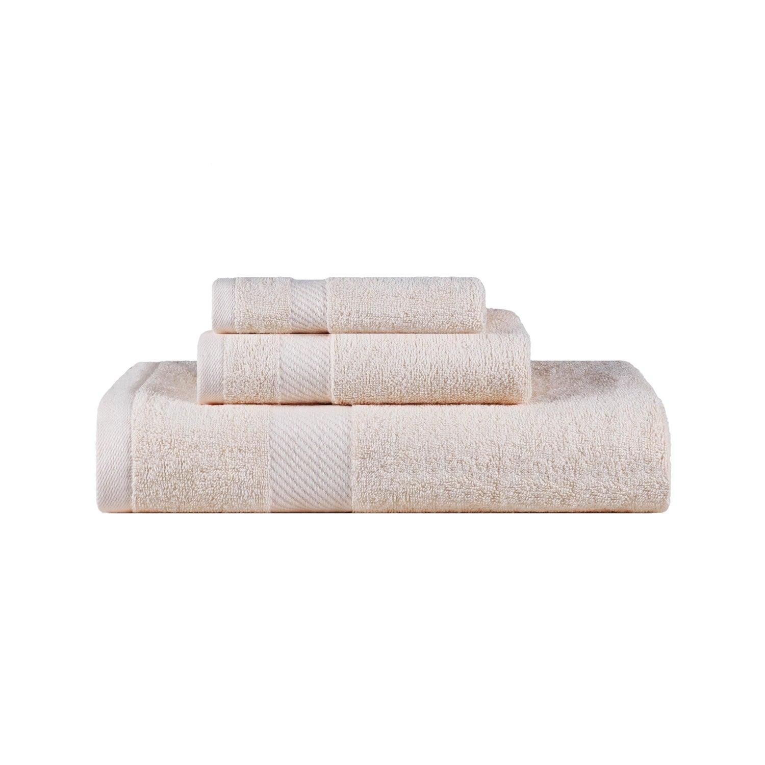 Kendell Egyptian Cotton Quick Drying 3-Piece Towel Set - Ivory