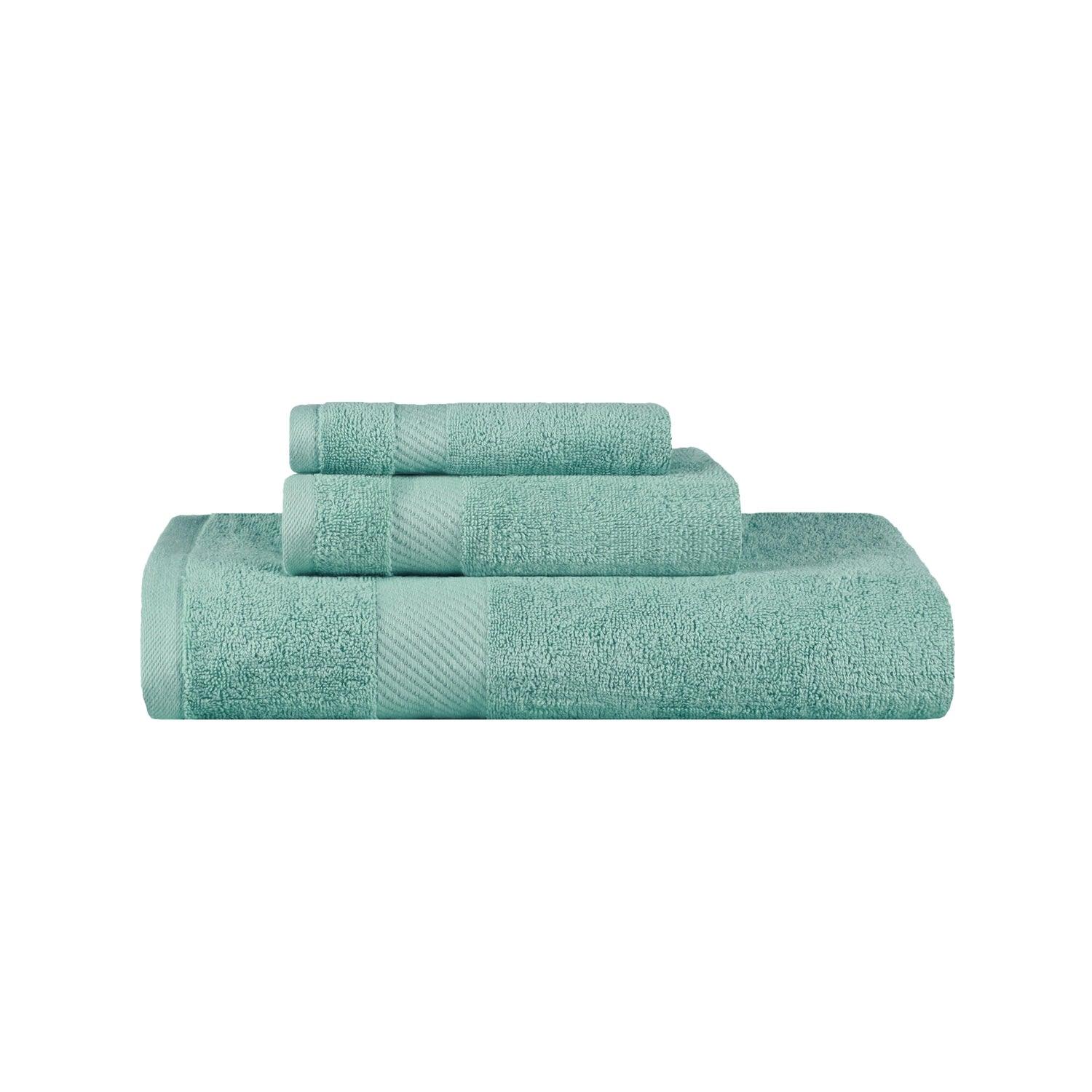 Kendell Egyptian Cotton Quick Drying 3-Piece Towel Set - Sea Foam
