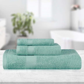 Kendell Egyptian Cotton Quick Drying 3-Piece Towel Set - Sea Foam