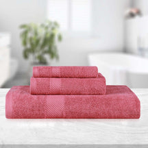 Kendell Egyptian Cotton Quick Drying 3-Piece Towel Set - Sandy Rose