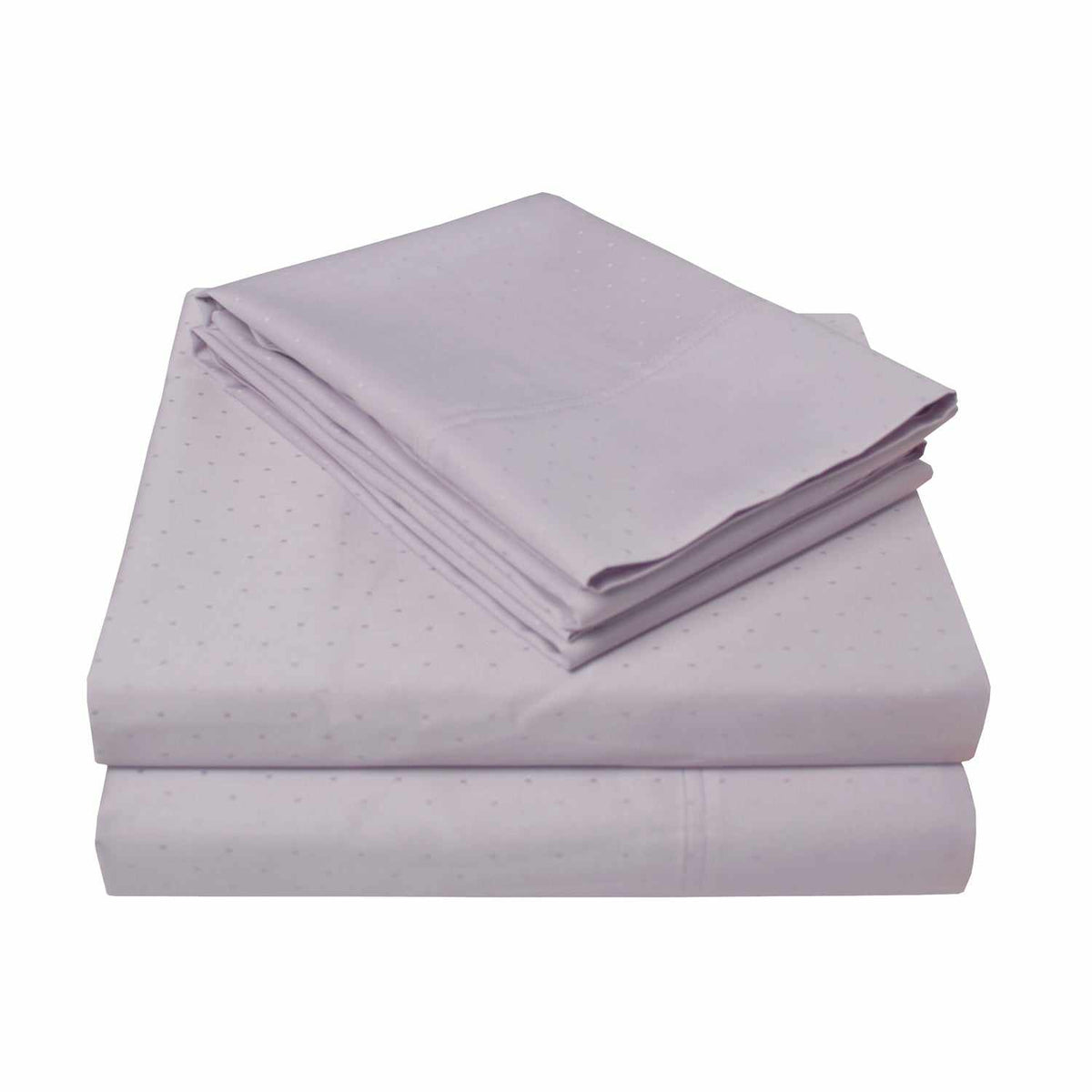Superior 400-Thread Count 100% Egyptian Cotton Swiss Dot Deep Pocket Sheet Set - Lilac