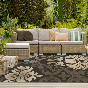  Floral Damask Indoor Outdoor Rugs Large Area Rug 