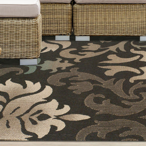 Floral Damask Indoor Outdoor Rugs Large Area Rug 