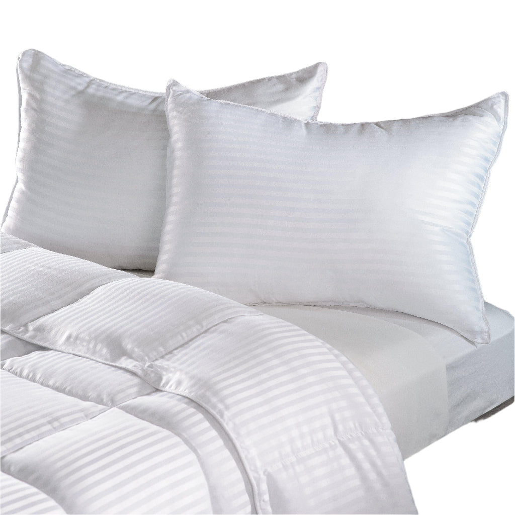 Medium Density Down Alternative Striped Pillows, Set of 2 and 4 - Pillows by Superior