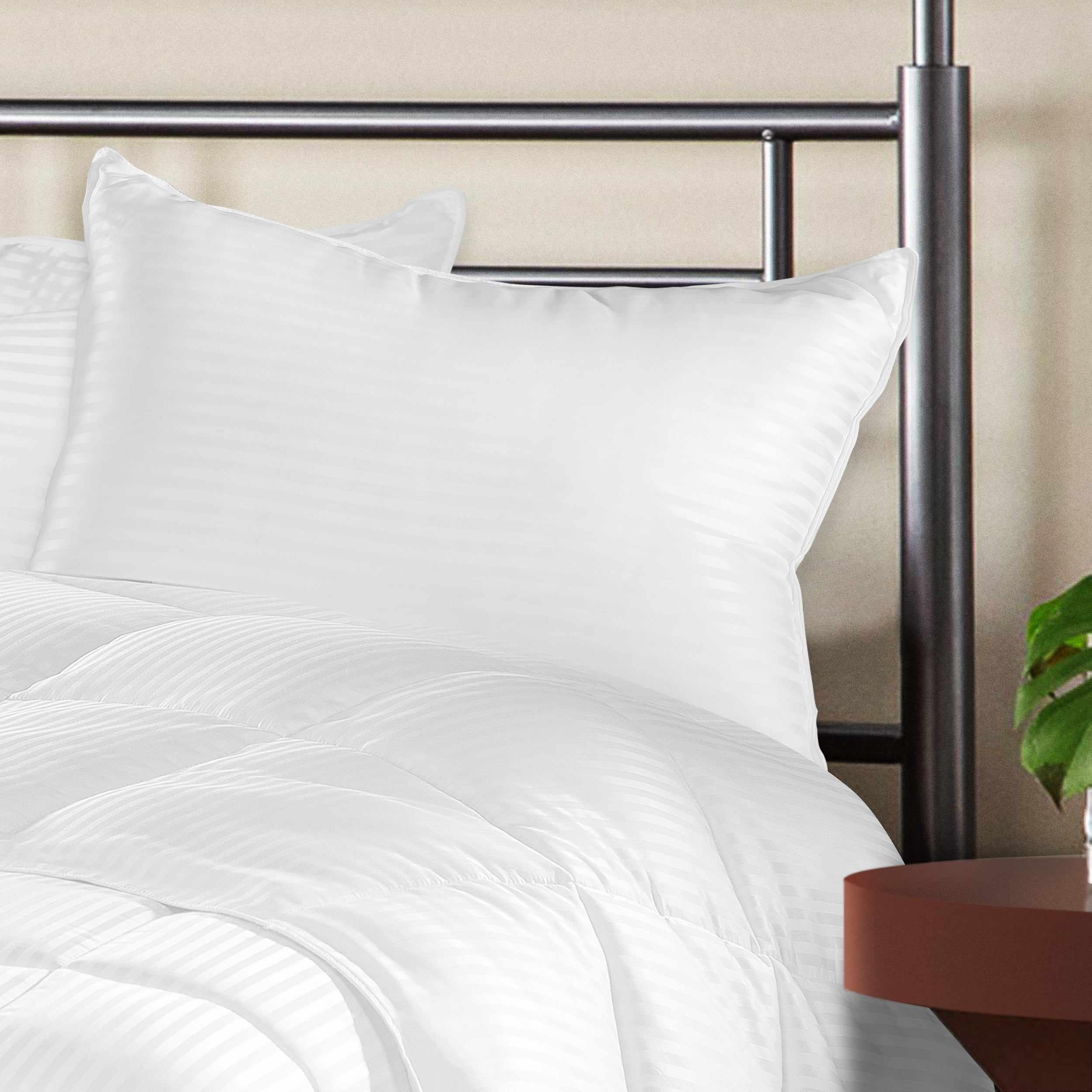 Medium Density Down Alternative Striped Pillows, Set of 2 Or 4 - Pillows by Superior Brand