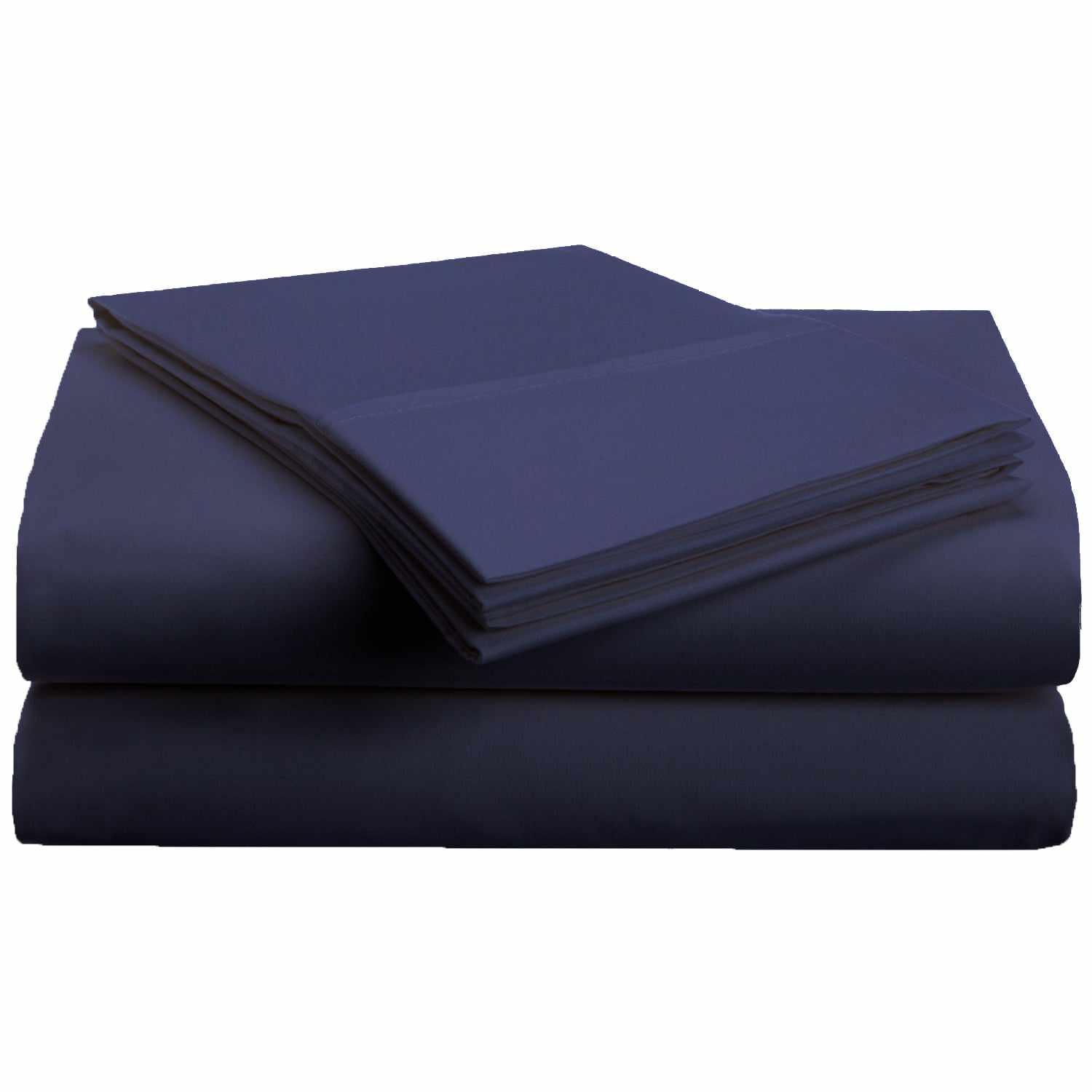 Superior Brushed Microfiber Deep Pocket Breathable  4 Piece Bed Sheet Set - Navy Blue