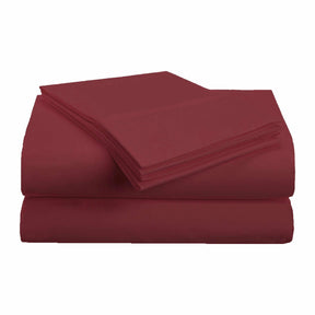 Superior Brushed Microfiber Deep Pocket Breathable  4 Piece Bed Sheet Set - Burgundy