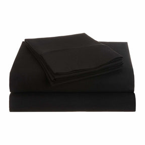 Superior Brushed Microfiber Deep Pocket Breathable  4 Piece Bed Sheet Set - Black